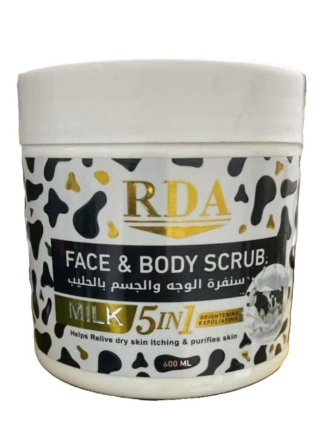 Face and body scrub with milk 600 ml